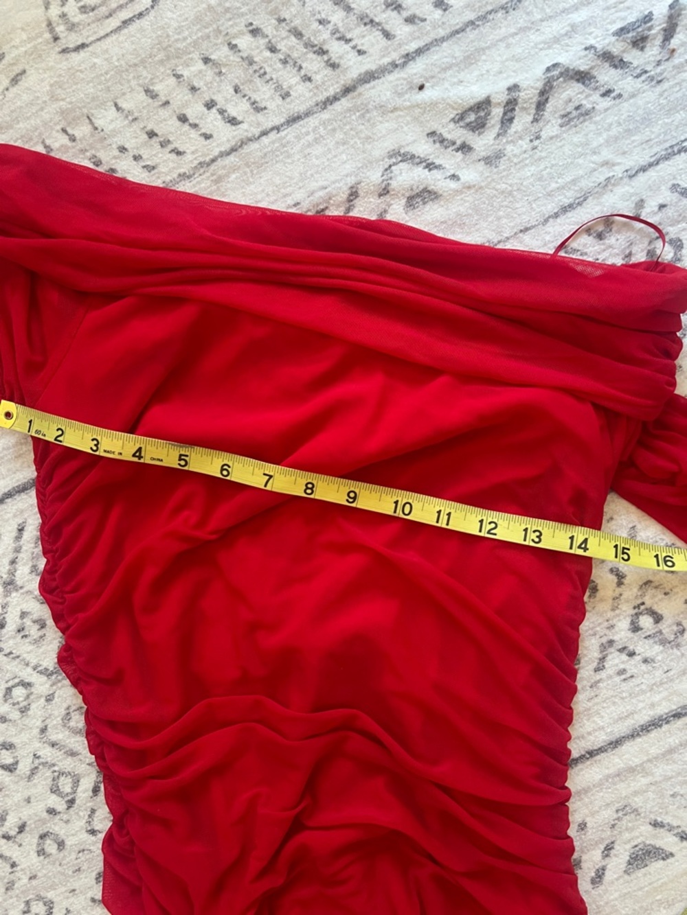 Fashion Nova Red Off-Shoulder Ruched Maxi Dress - Picture 4 of 7